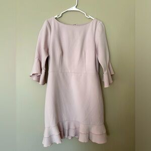 Ann Taylor Rose Colored Long Sleeve Dress Size 10